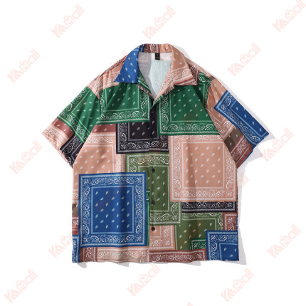 green pink casual shirts